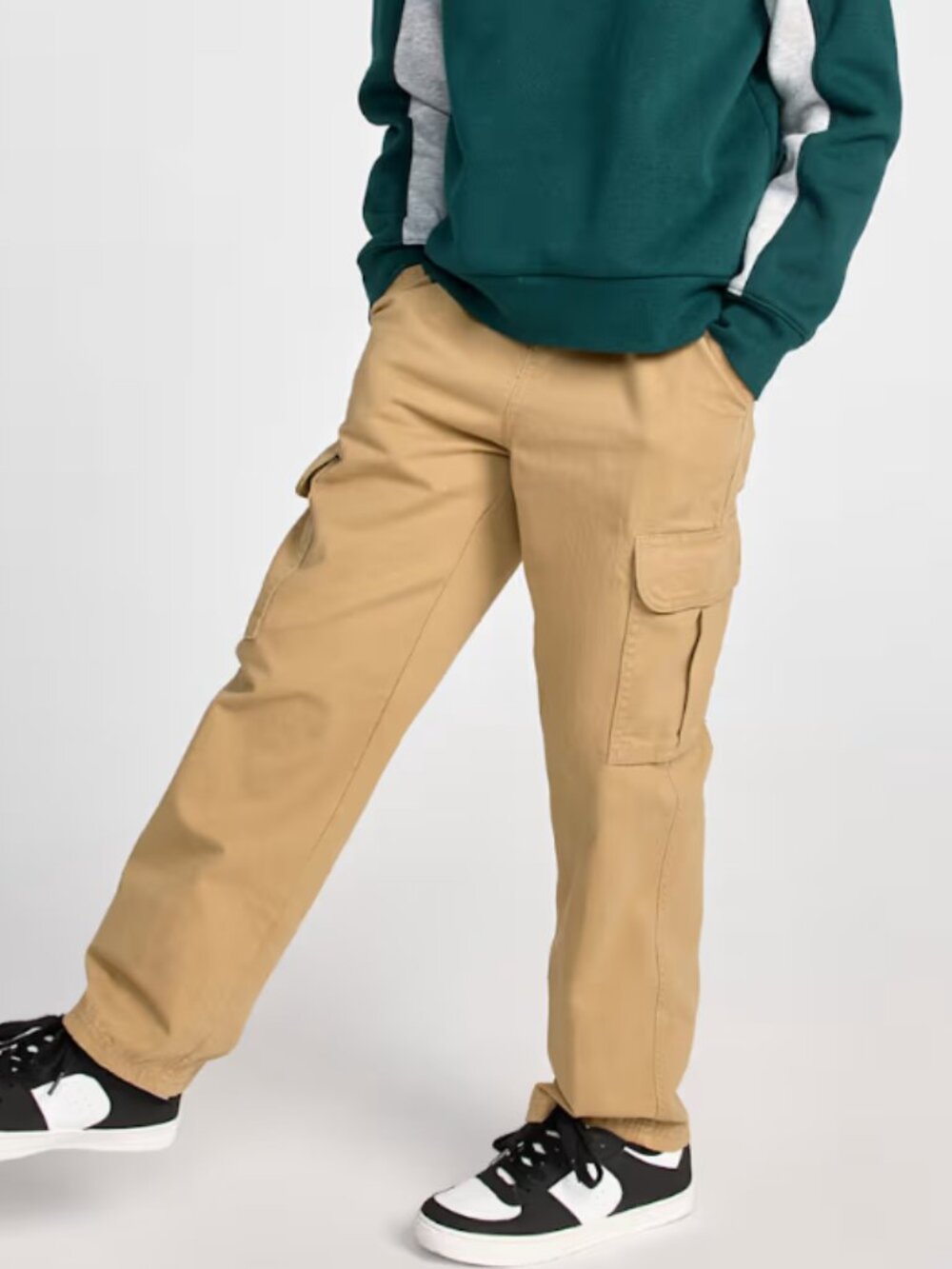NWT Boys Sz 10 The Children's Place Tan Elastic-Waist Khaki Cargo Pants School